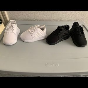 Toddler White and Black Adidas X_plr sneaker Sz 5m